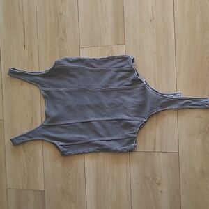 Agolde Elena Bodysuit Gray Large